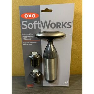 OXO Softworks Vacuum Wine Preserver with 2 Stoppers